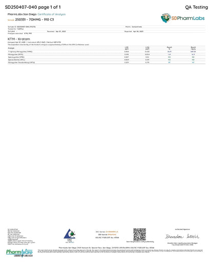 7oh Plus 1G 7OH 86.91% Extract Powder - Seven Tech