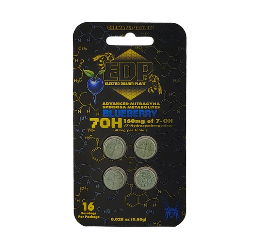 EDP 4ct 7OH Chewable Tabs Blueberry 40mg per Tablet - Seven Tech