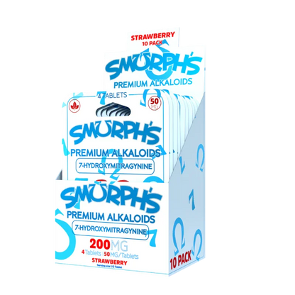 Smurph's 4ct 7OH Tabs Strawberry 50mg per Tablet - Seven Tech