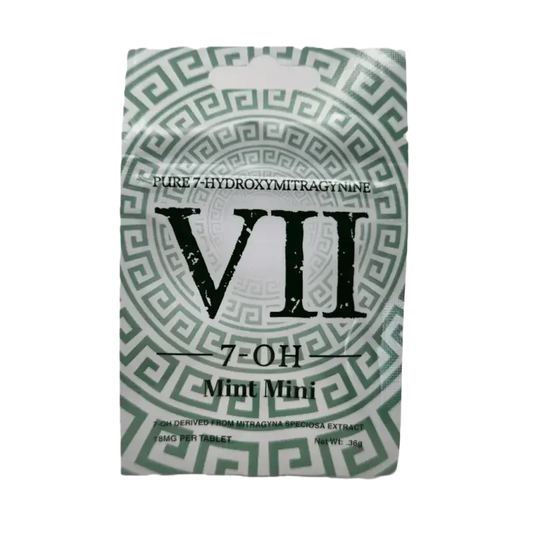 VII 10ct 7OH White Mint Mini Tabs 18mg per Tablet - Seven Tech